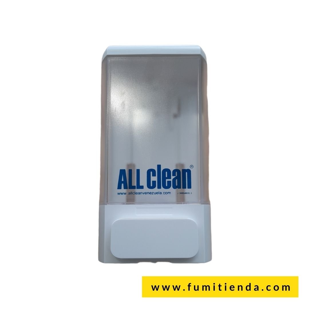 Dispensador de Gel y Jabón Líquido en Plástico Blanco-Transparente 1000cc NJ-CD1022A